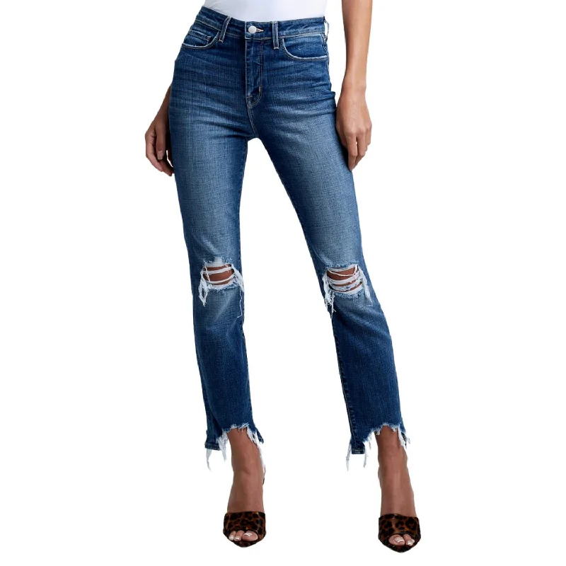 Women's Contemporary Clothing High Line Jean In Distressed Plaza