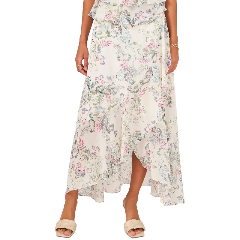 Women's Formal Wear Plus Breezy Dandelion Womens Dandelion Tiered Maxi Skirt