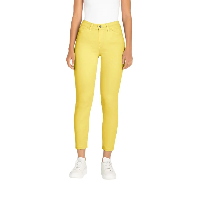 Women's Clothing Dream Chic Straight Cotton Stretch Jean In Sunny Yellow