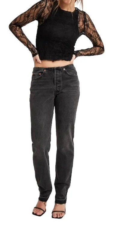 New Arrival Discounts 501 Mini Waist Jeans In Black Dest