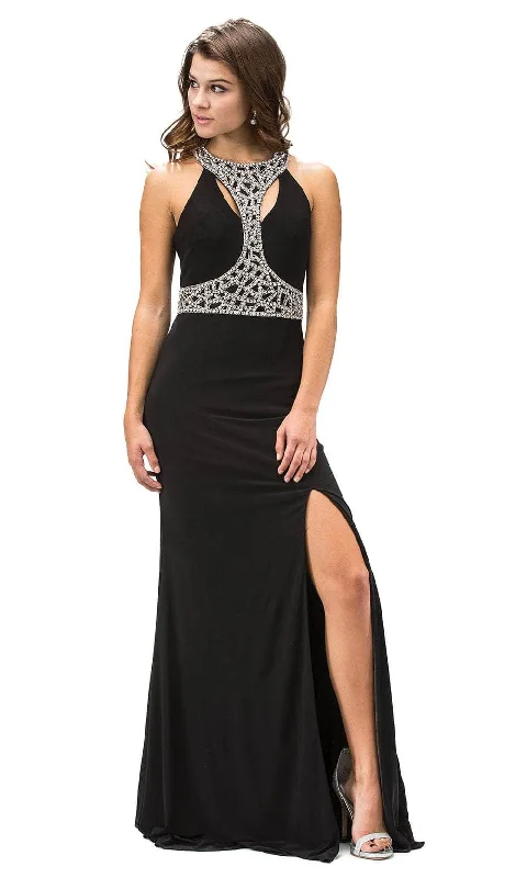 Bold and Elegant Women's Fashion Dancing Queen 9285 - Sleeveless Cutout Prom Gown