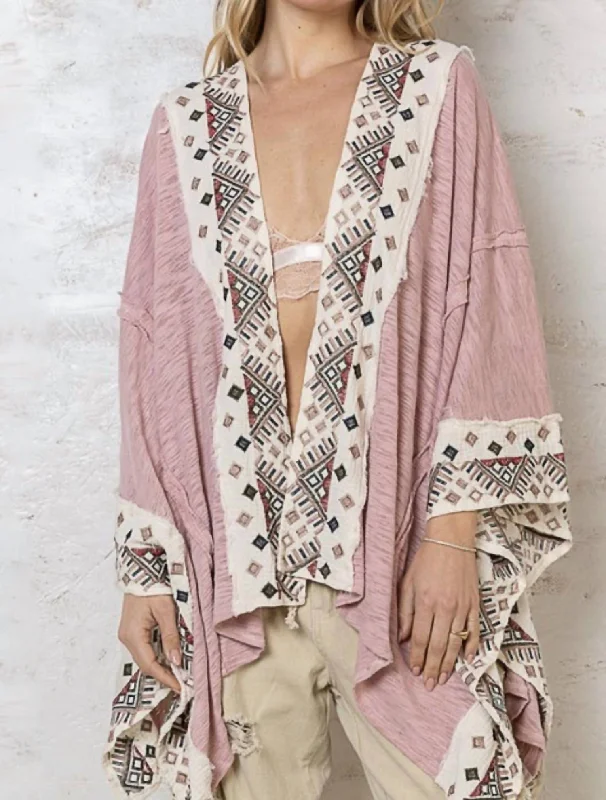 Women's Everyday Garments Amelia Kimono In Mauve