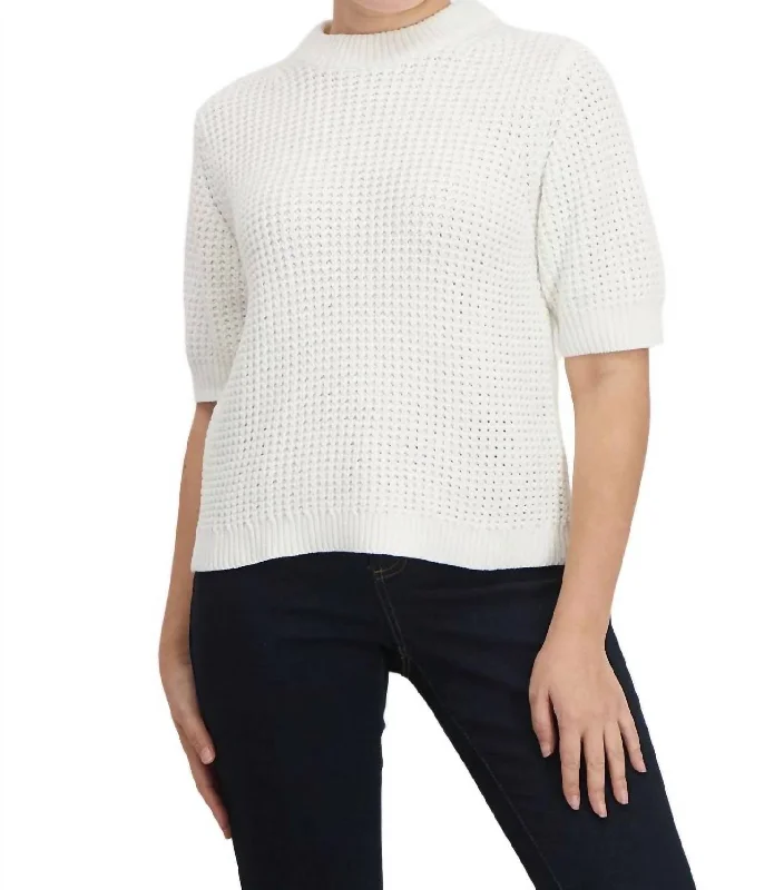 Women's Night-Out Outfit Mozart Luna Waffle Sweater In Oatmeal