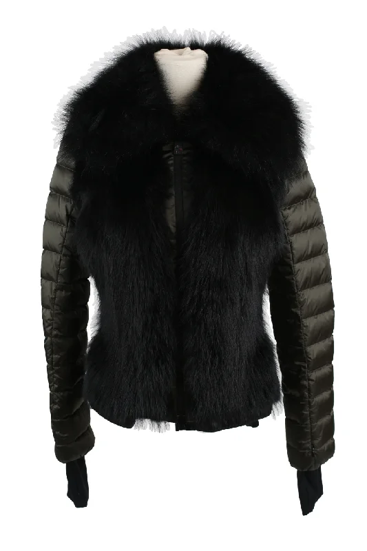 Plus Size Women's Fashion and Clothing Grenoble Down Puffer Jacket W/ Fur Front