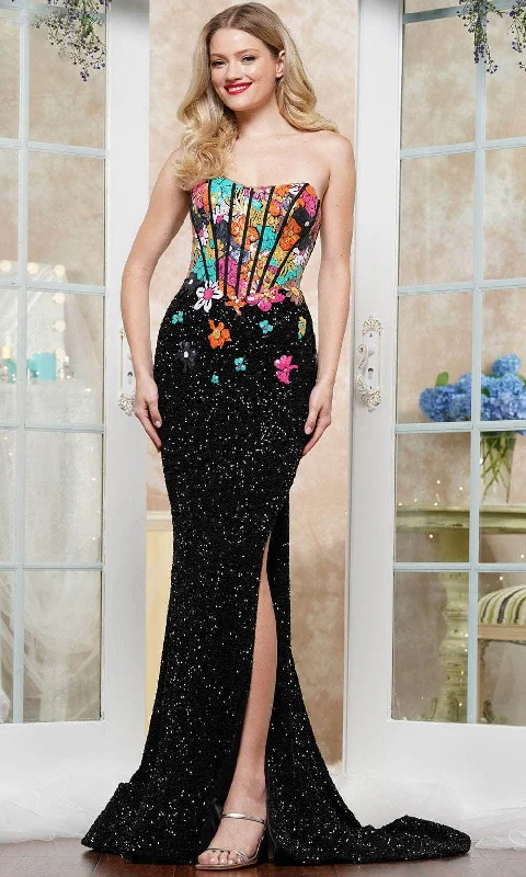 Affordable Women's Clothing Online Colors Dress 3561 - Sequined Tie Back Prom Gown