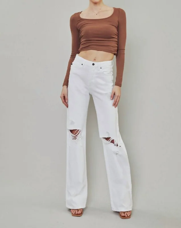 Women's Clothes For Work Sweet Season Jean In White