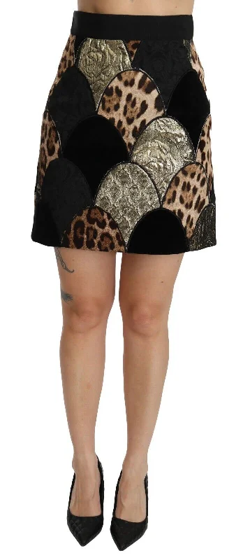 Women's Holiday Clothing Dolce & Gabbana High-Waisted Leopard Print Women's Skirt