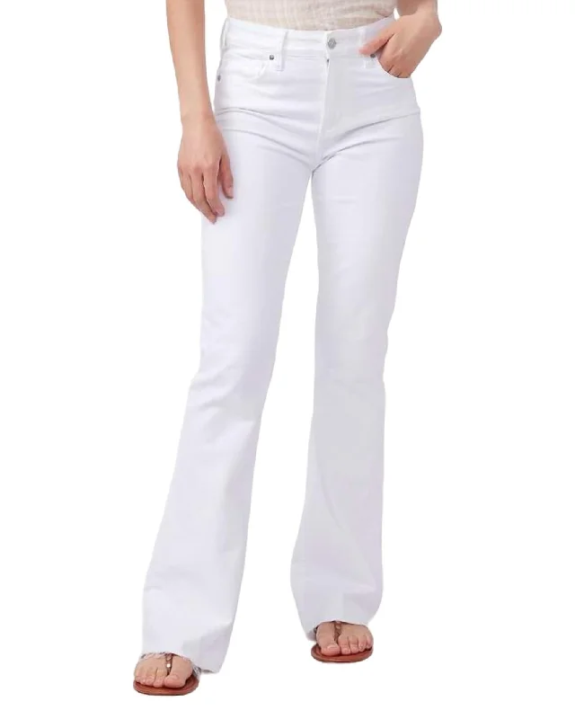 Women's Layered Outfit High Rise Laurel Canyon Jeans In Crisp White