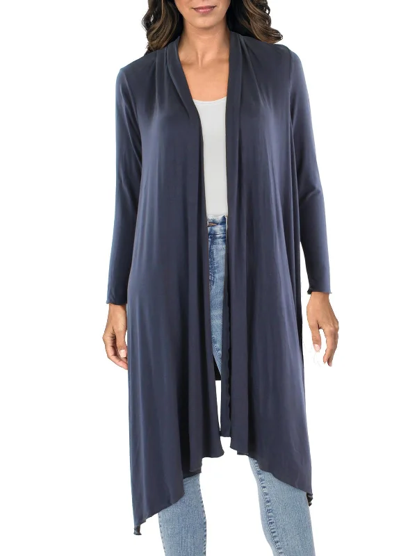 Women's Clothes Womens Asymmetrical Hem Open Front Cardigan Sweater