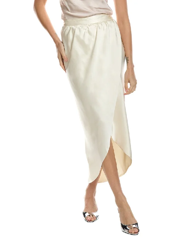 Online Boutiques Affordable Reiss Elsa Silk Wrap Skirt