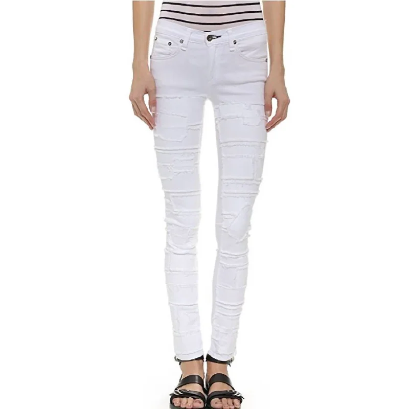 Affordable Women's Apparel Torn Skinny Jean In White