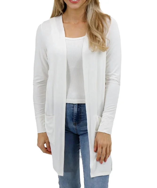 Women's Wedding Apparel Casual Day Cardigan In Ivory