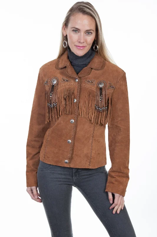 Women's Professional Attire Scully Womens Cinnamon Boar Suede Jacket