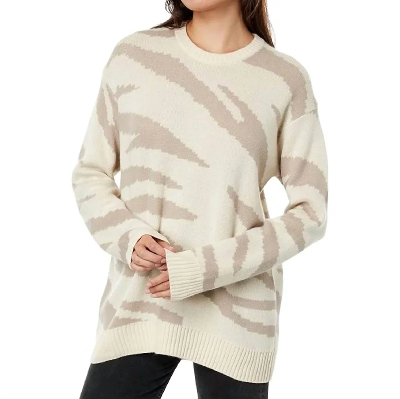 Women's Evening Wear for Special Occasions Lana Zebra Sweater In Beige