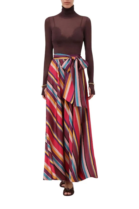 Tailored Clothing For Women Pavillion Maxi Wrap Skirt In Multi Stripe