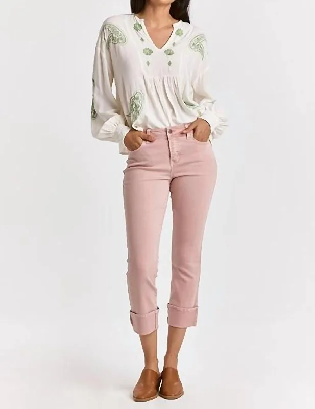 Women's Outfit Blaire Cuffed Jean In Blush