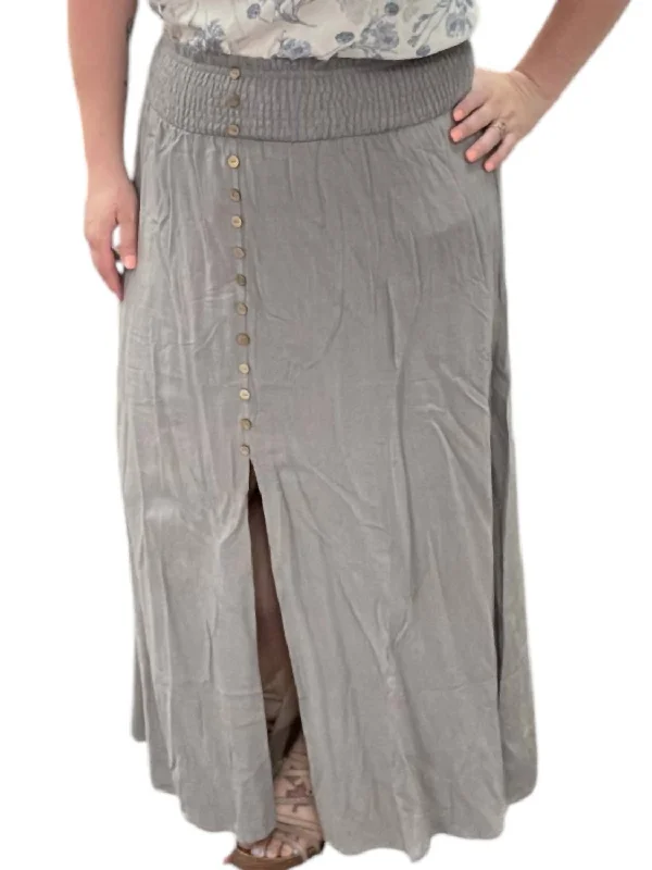 Flash Sale Online Smock Front Skirt In Grey