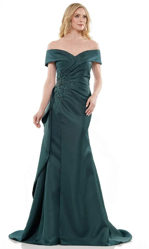 Affordable Women's Clothing Sale Online Marsoni by Colors MV1235 - Draped Surplice Gown