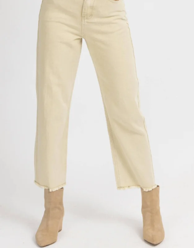 Clothing Brands High Waisted Flare Jeans In Neutral Khaki