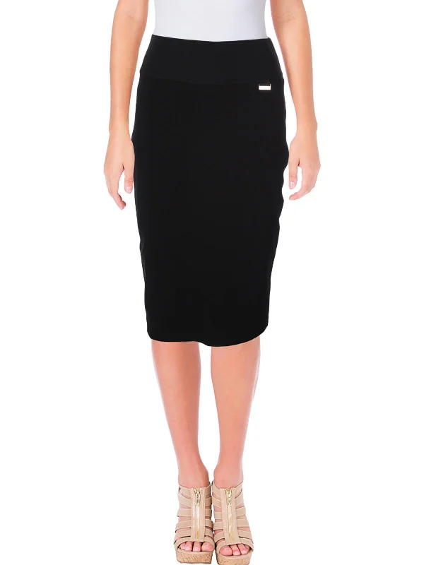 Women's Formal Apparel Womens Knee-Length Power Stretch Pencil Skirt