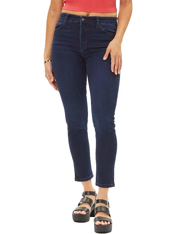 Vintage-Inspired Garments Womens Dark Wash Ankle Skinny Jeans